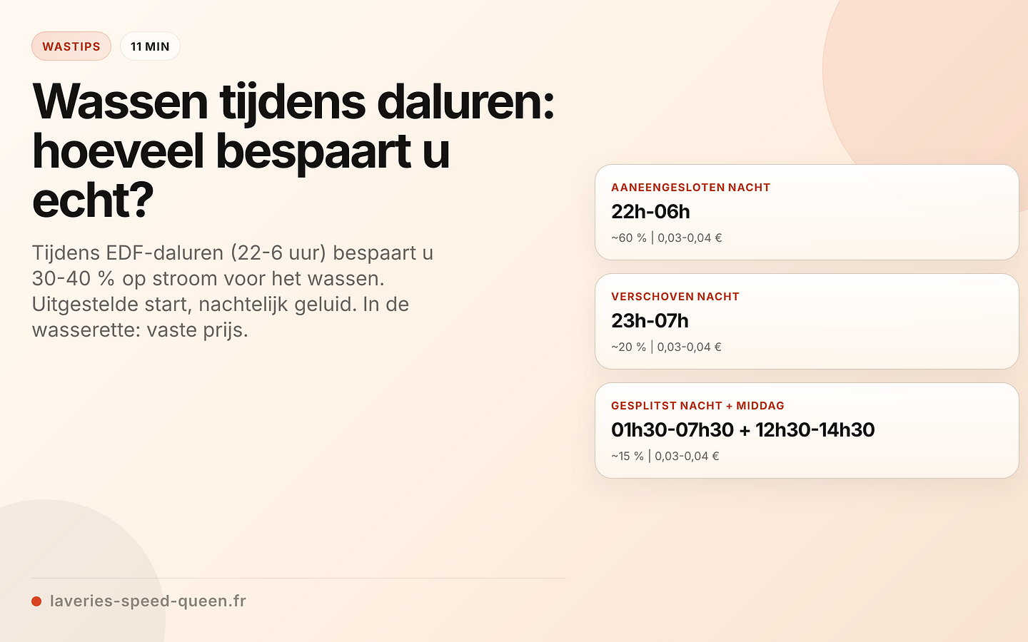 De meest voorkomende daluren bij EDF