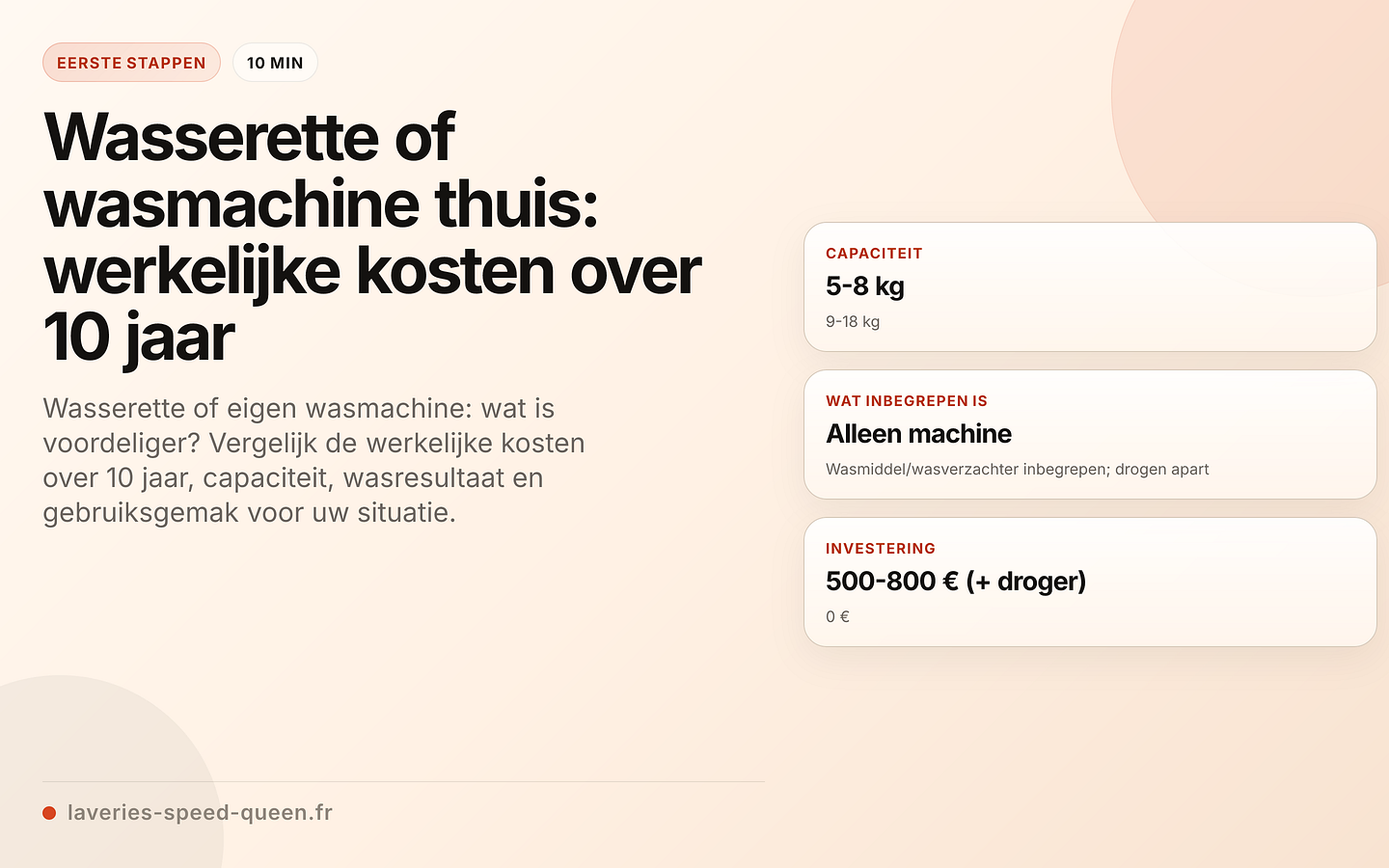 Wasserette of wasmachine thuis: vergelijking