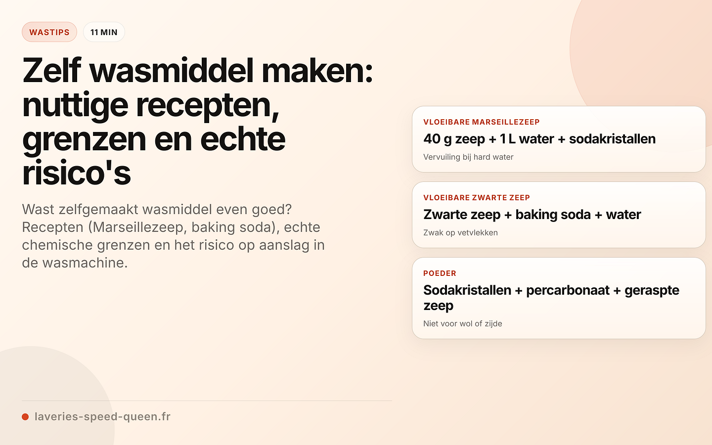 Recepten voor zelfgemaakt wasmiddel