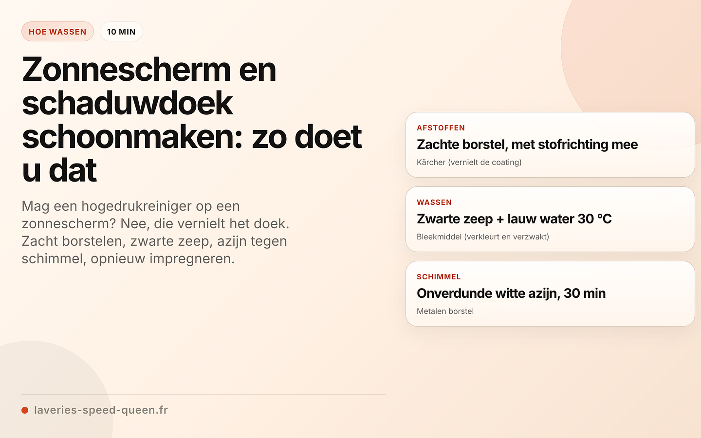 Een zonnescherm schoonmaken: wat wel en wat niet te doen