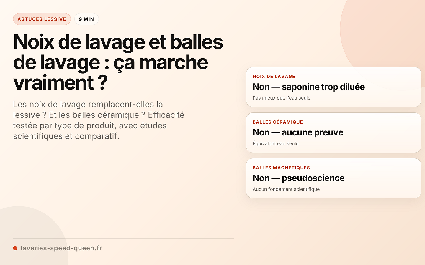Noix de lavage et balles de lavage : ça marche vraiment ?