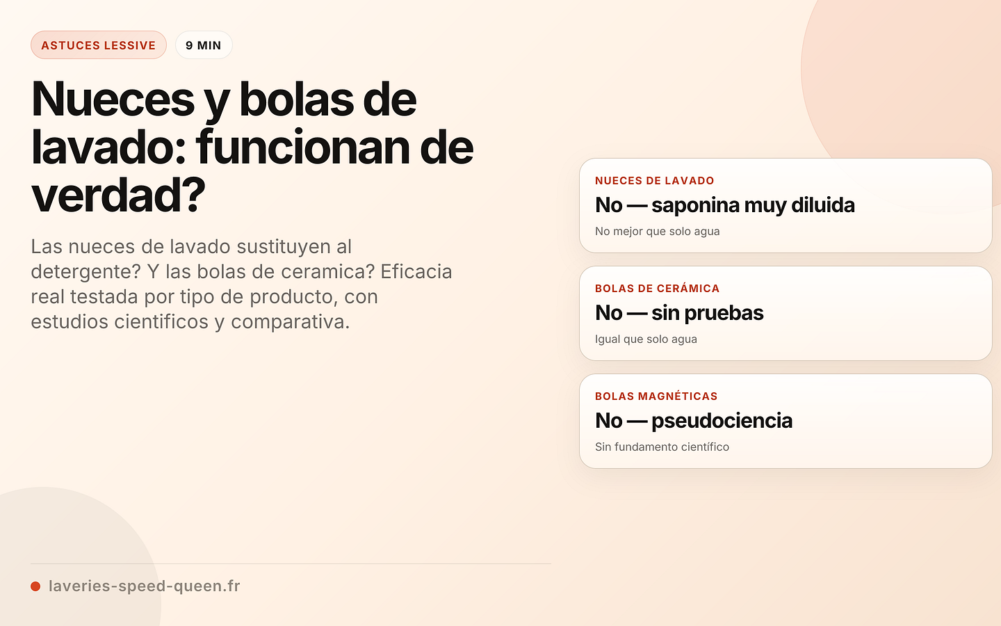 Nueces y bolas de lavado: funcionan de verdad?