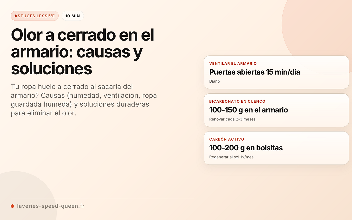 Olor a cerrado en el armario: causas y soluciones