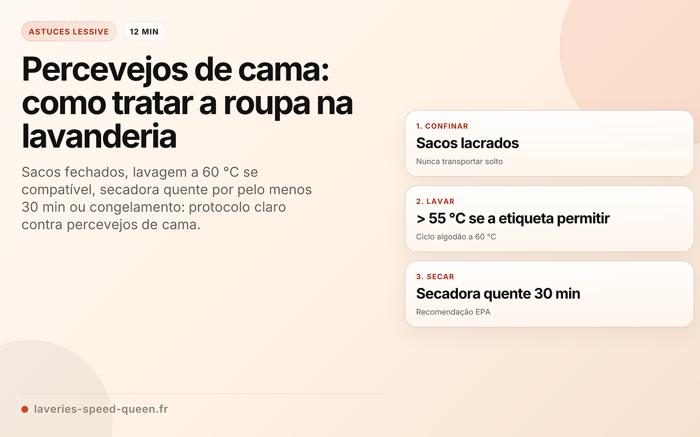 Percevejos de cama: como tratar a roupa na lavanderia