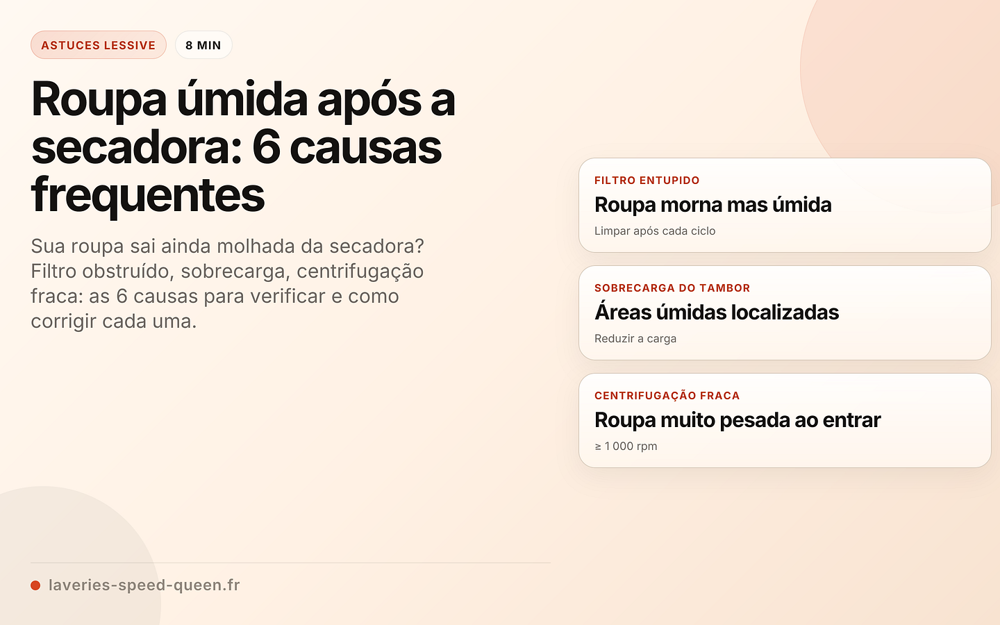 Roupa úmida após a secadora: 6 causas frequentes