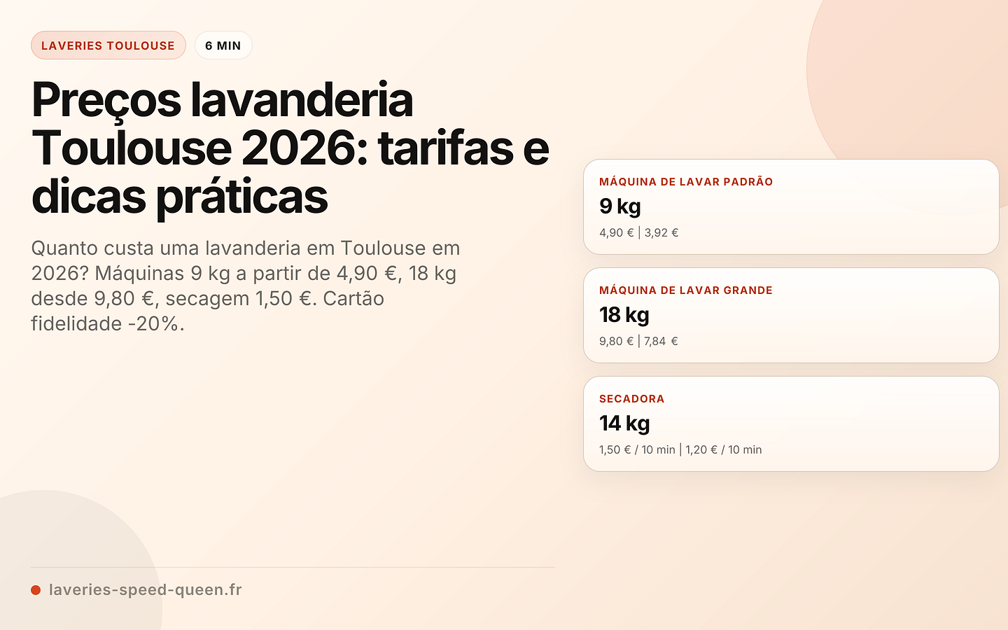 Preços lavanderia Toulouse 2026: tarifas e dicas práticas