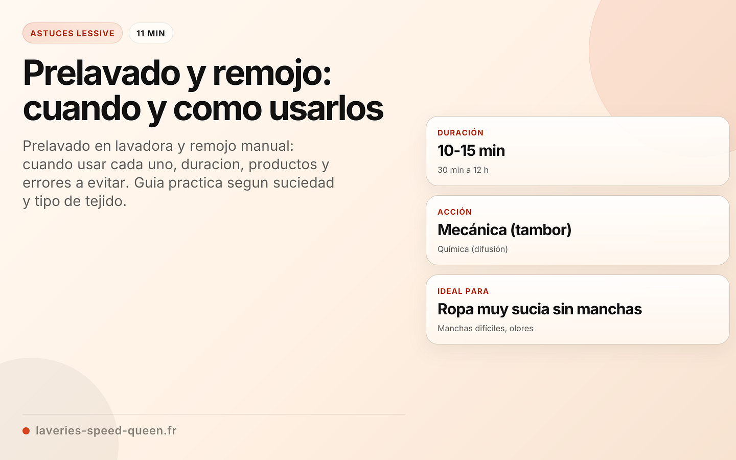 Prelavado y remojo: cuando y como usarlos