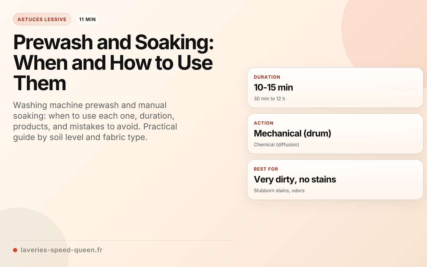 Prewash and Soaking: When and How to Use Them