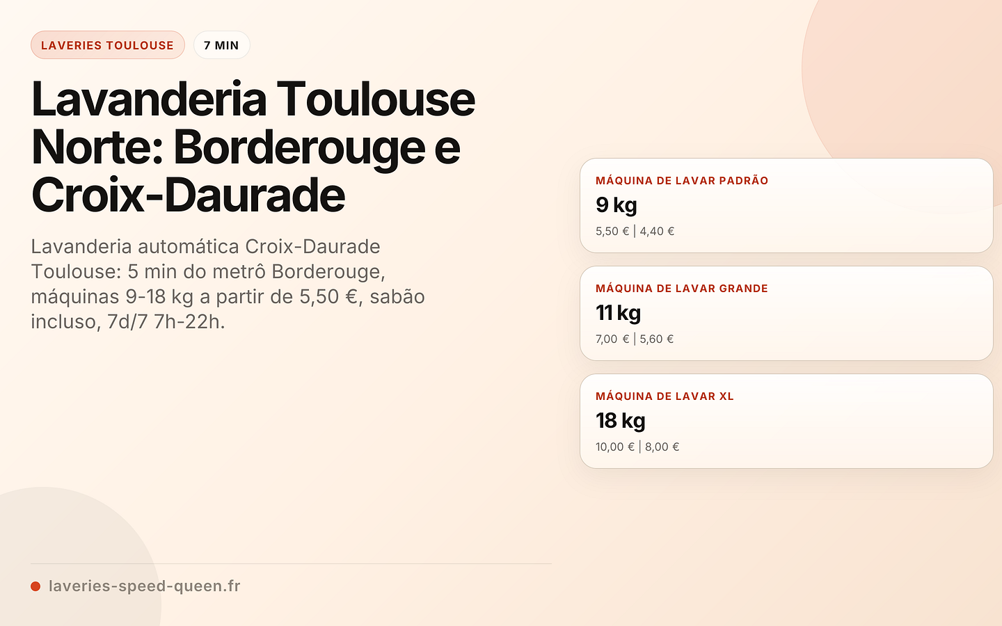 Lavanderia Toulouse Norte: Borderouge e Croix-Daurade