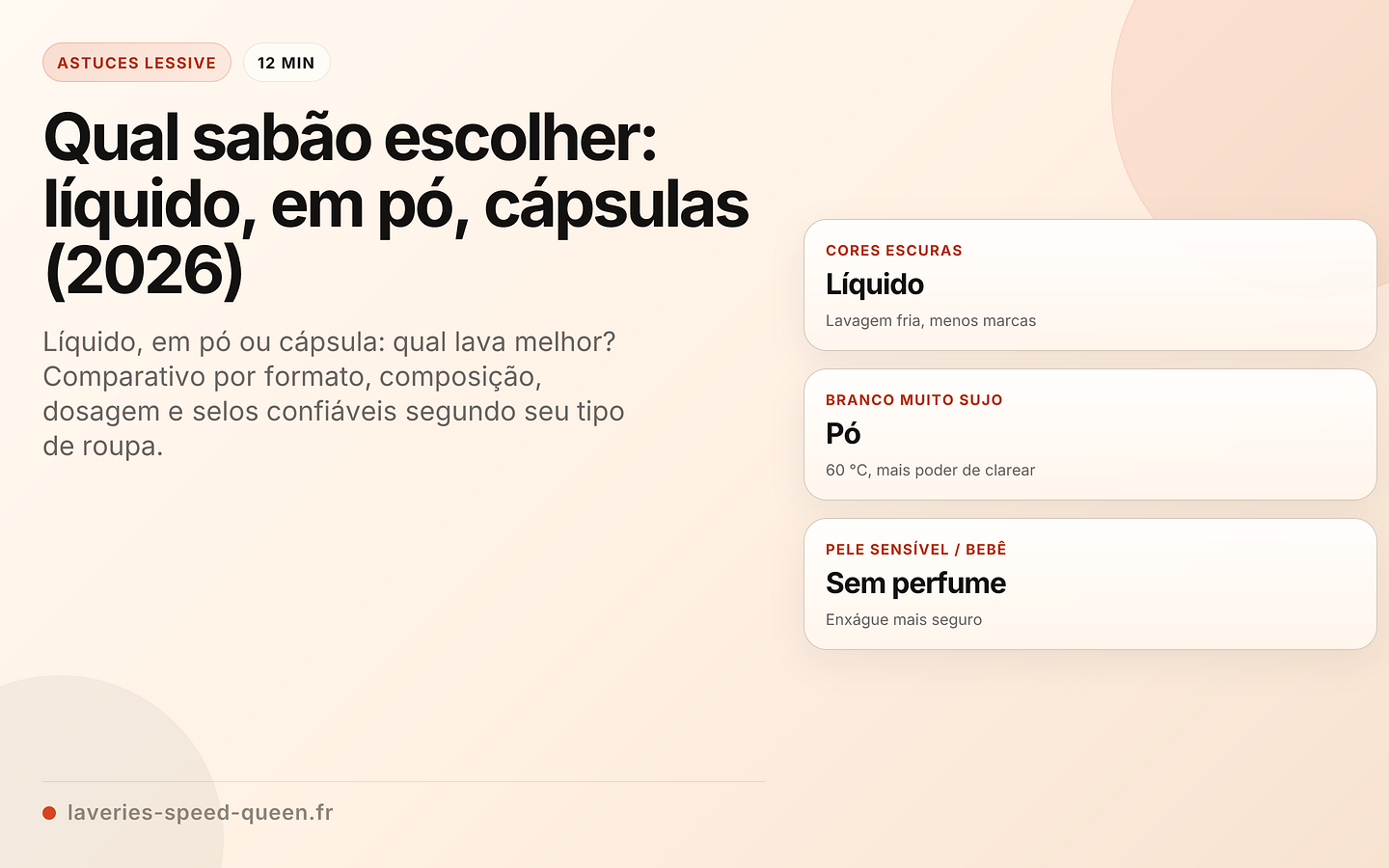 Qual sabão escolher: líquido, em pó, cápsulas (2026)