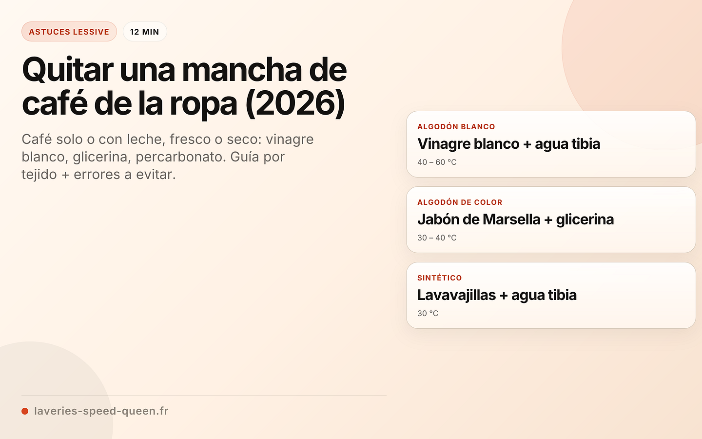 Quitar una mancha de café de la ropa (2026)