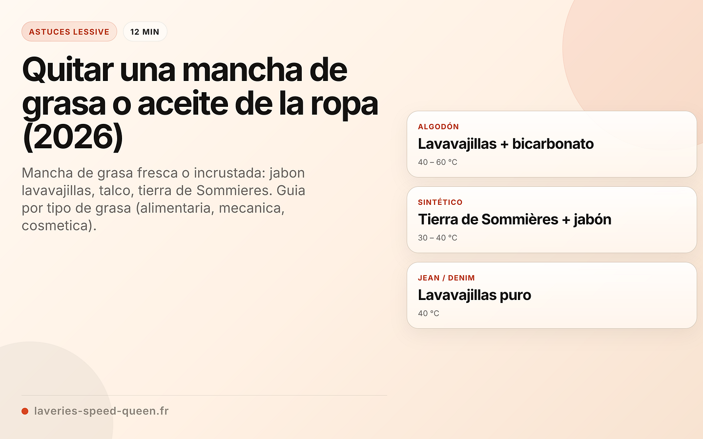 Quitar una mancha de grasa o aceite de la ropa (2026)