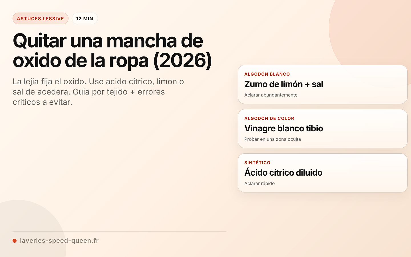 Quitar una mancha de oxido de la ropa (2026)