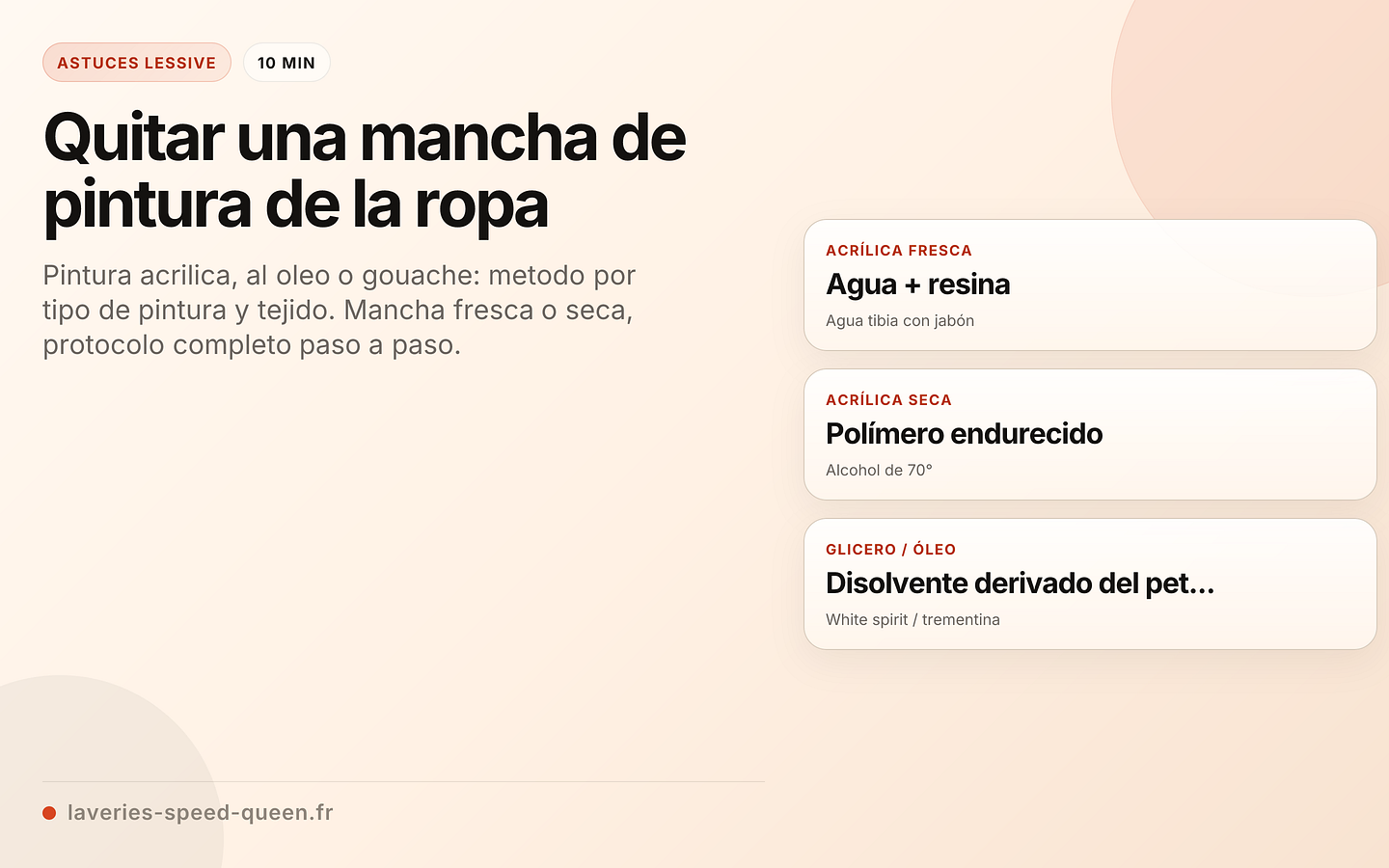 Quitar una mancha de pintura de la ropa