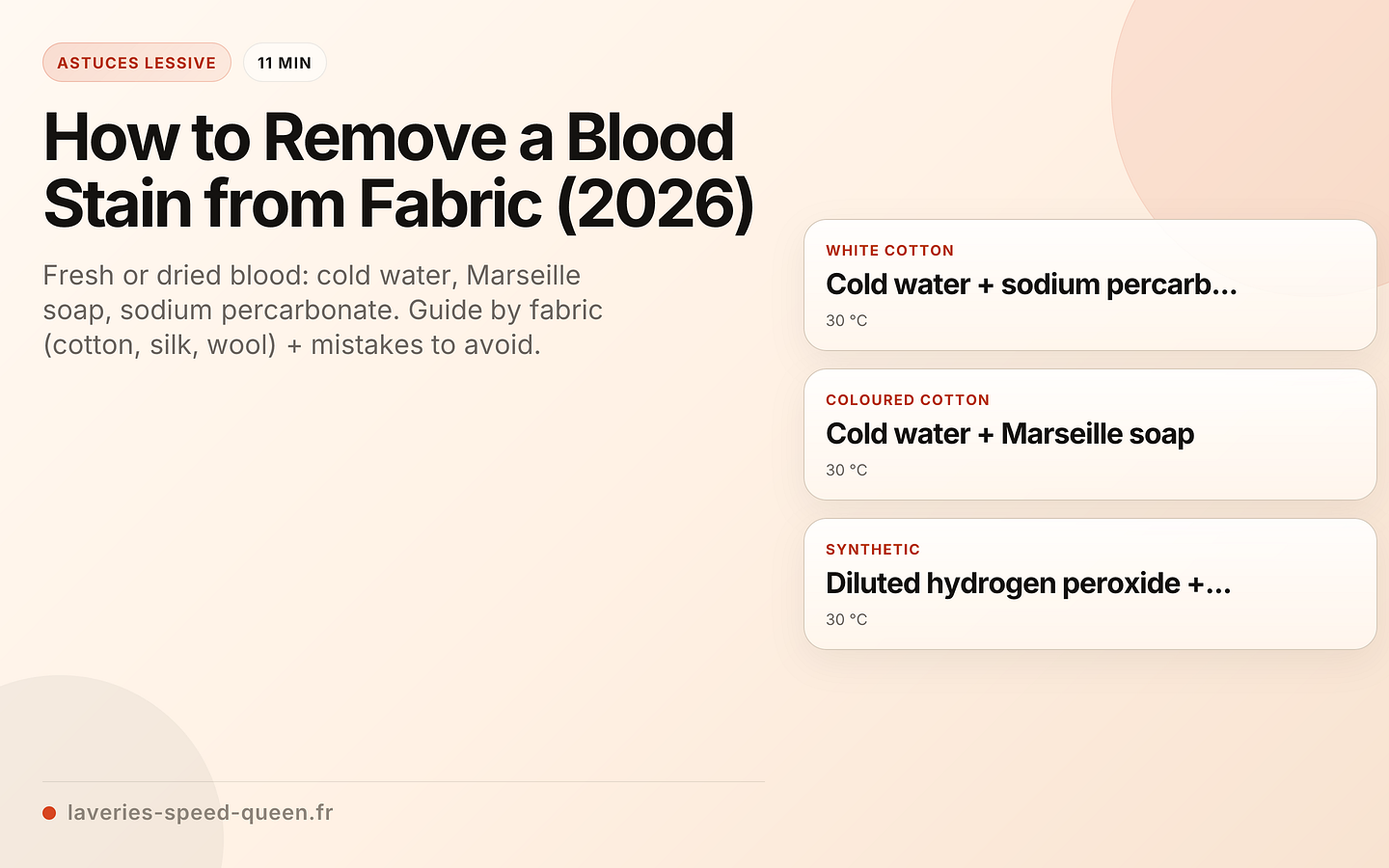 How to Remove a Blood Stain from Fabric (2026)