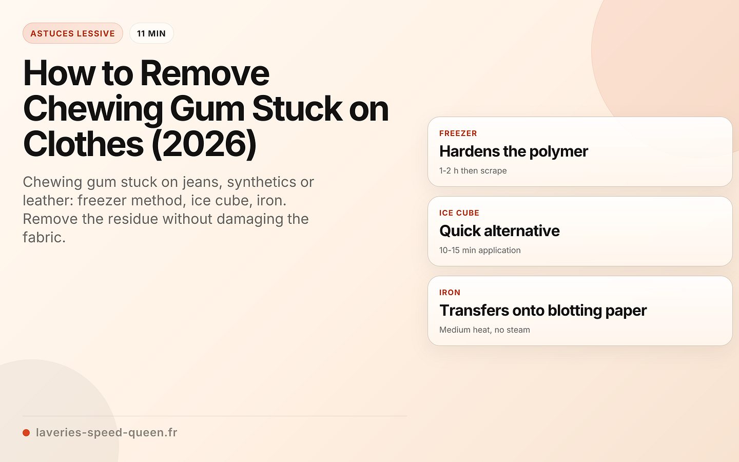 How to Remove Chewing Gum Stuck on Clothes (2026)