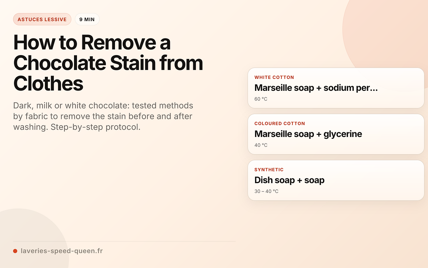 How to Remove a Chocolate Stain from Clothes