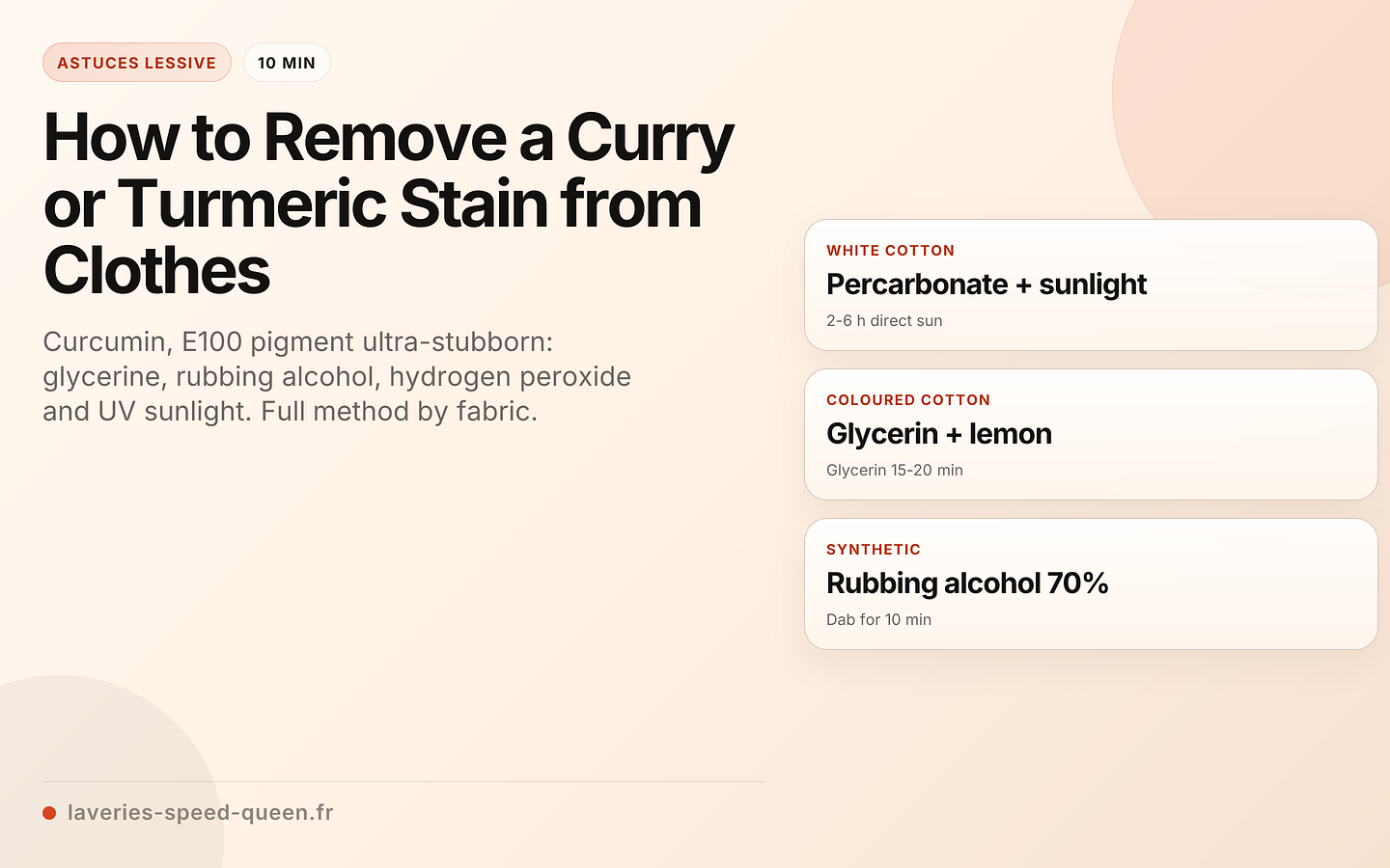 How to Remove a Curry or Turmeric Stain from Clothes