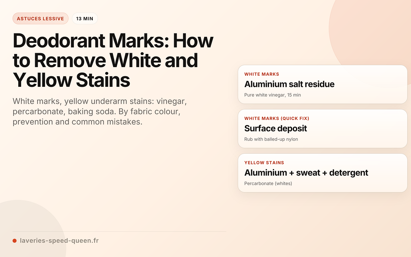 Deodorant Marks: How to Remove White and Yellow Stains