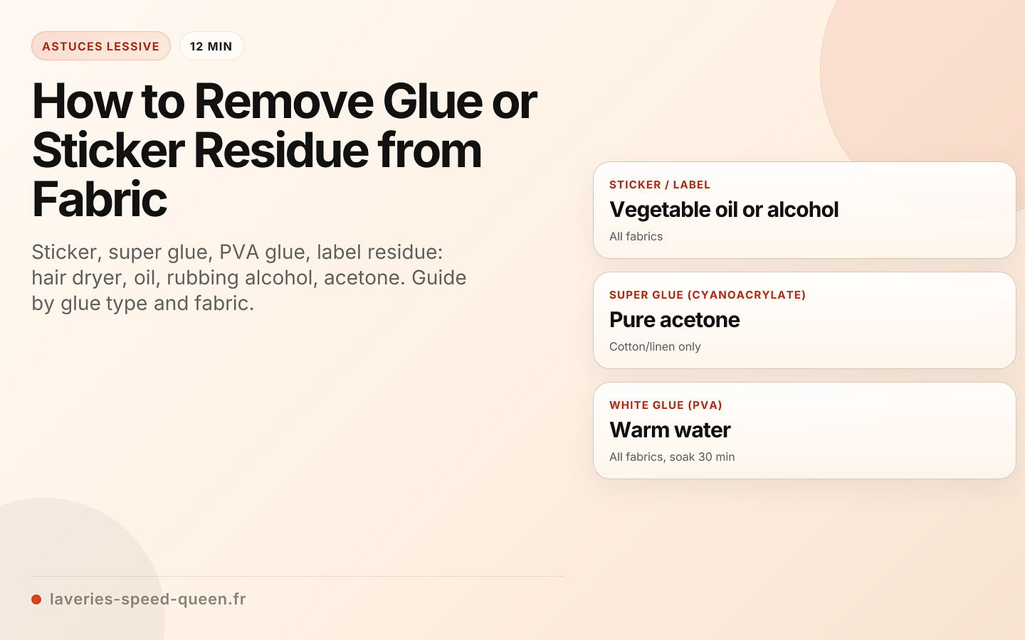 How to Remove Glue or Sticker Residue from Fabric