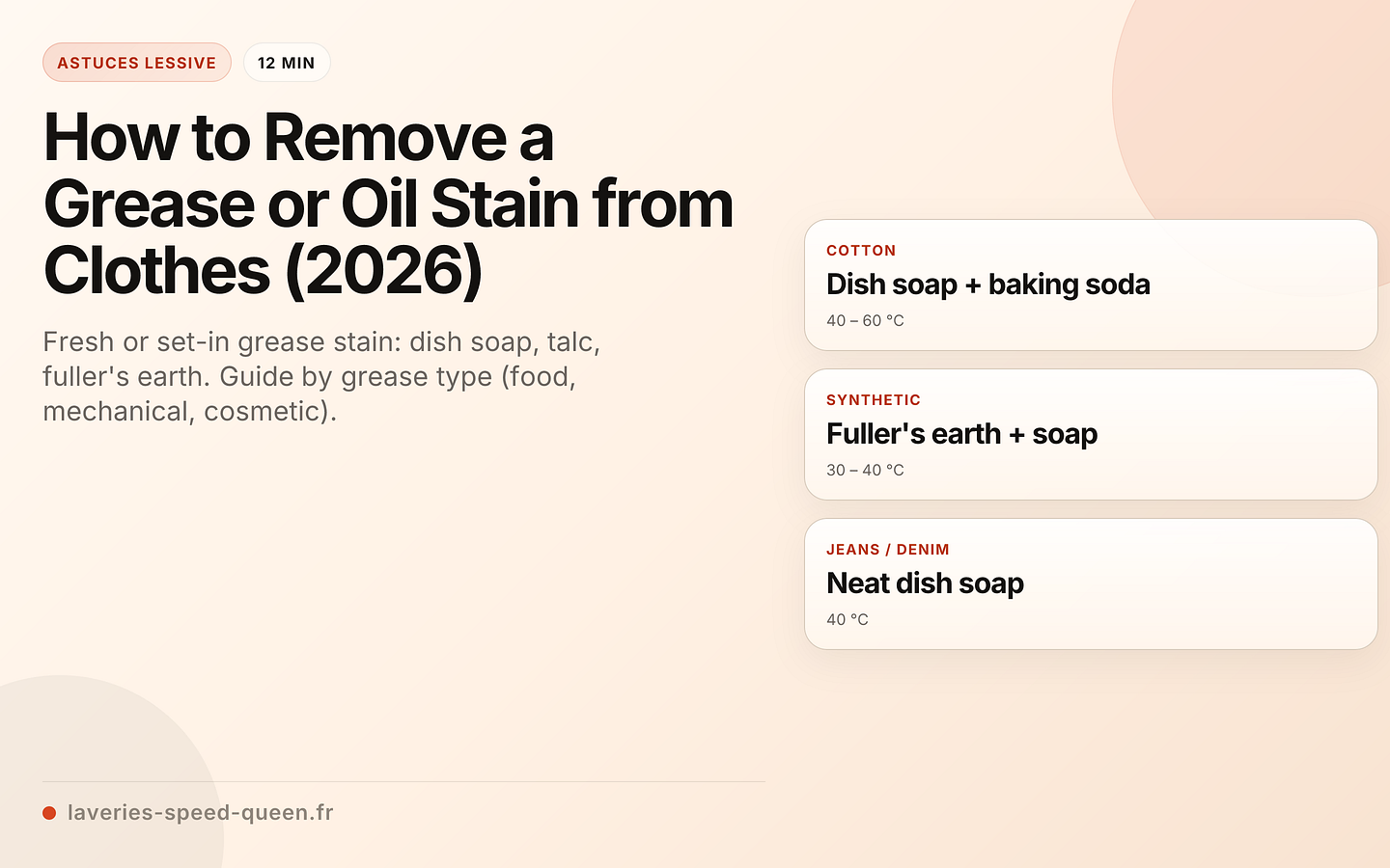 How to Remove a Grease or Oil Stain from Clothes (2026)