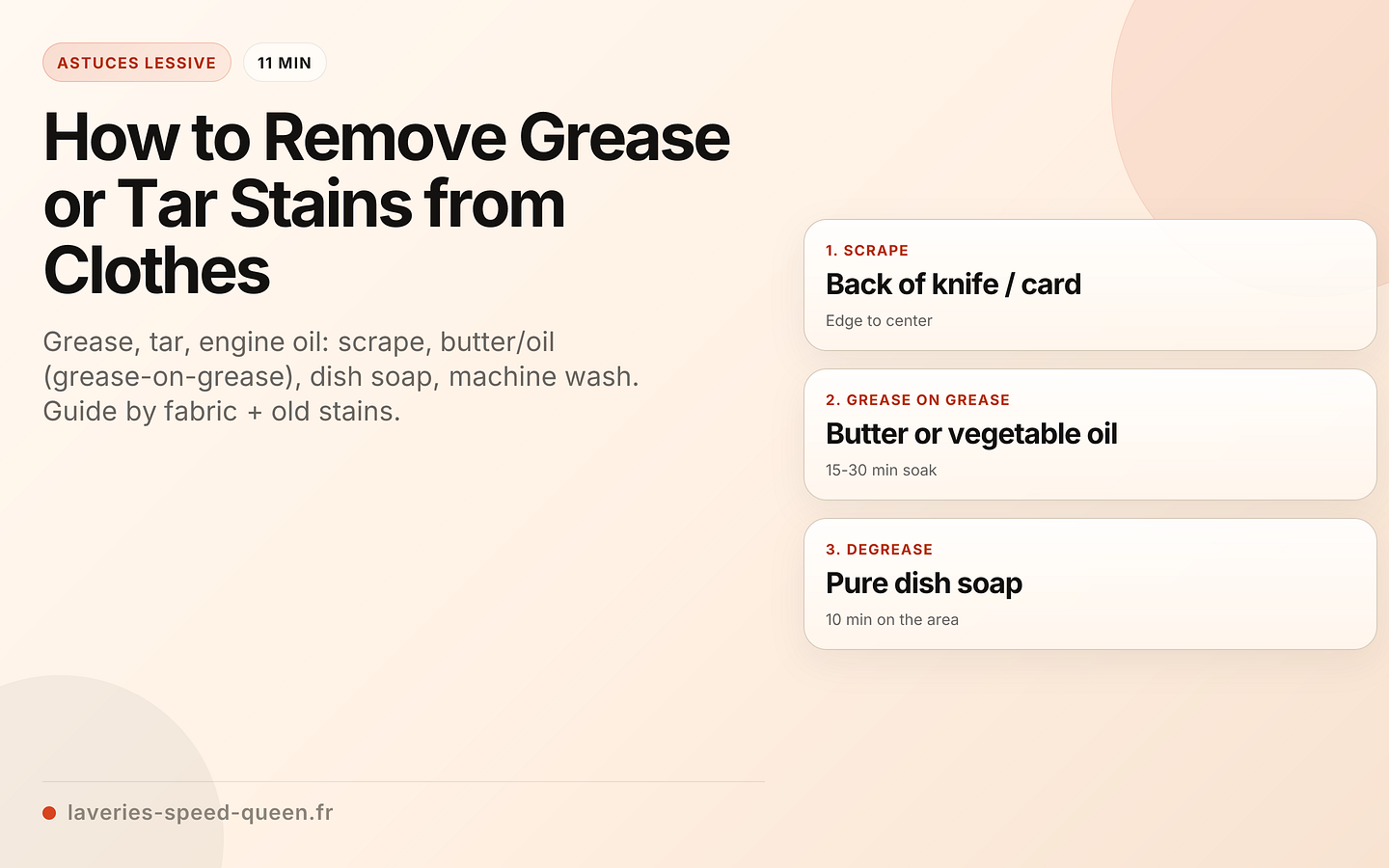 How to Remove Grease or Tar Stains from Clothes