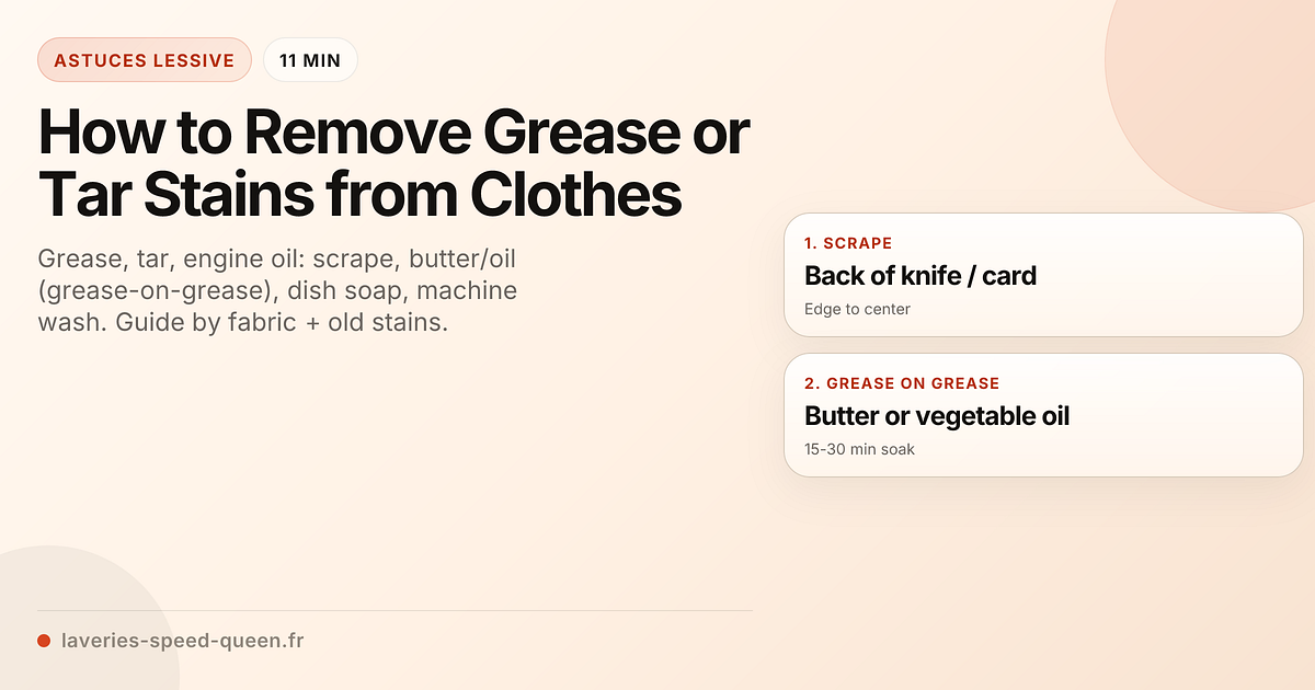 How to Remove Grease or Tar Stains from Clothes | Speed Queen