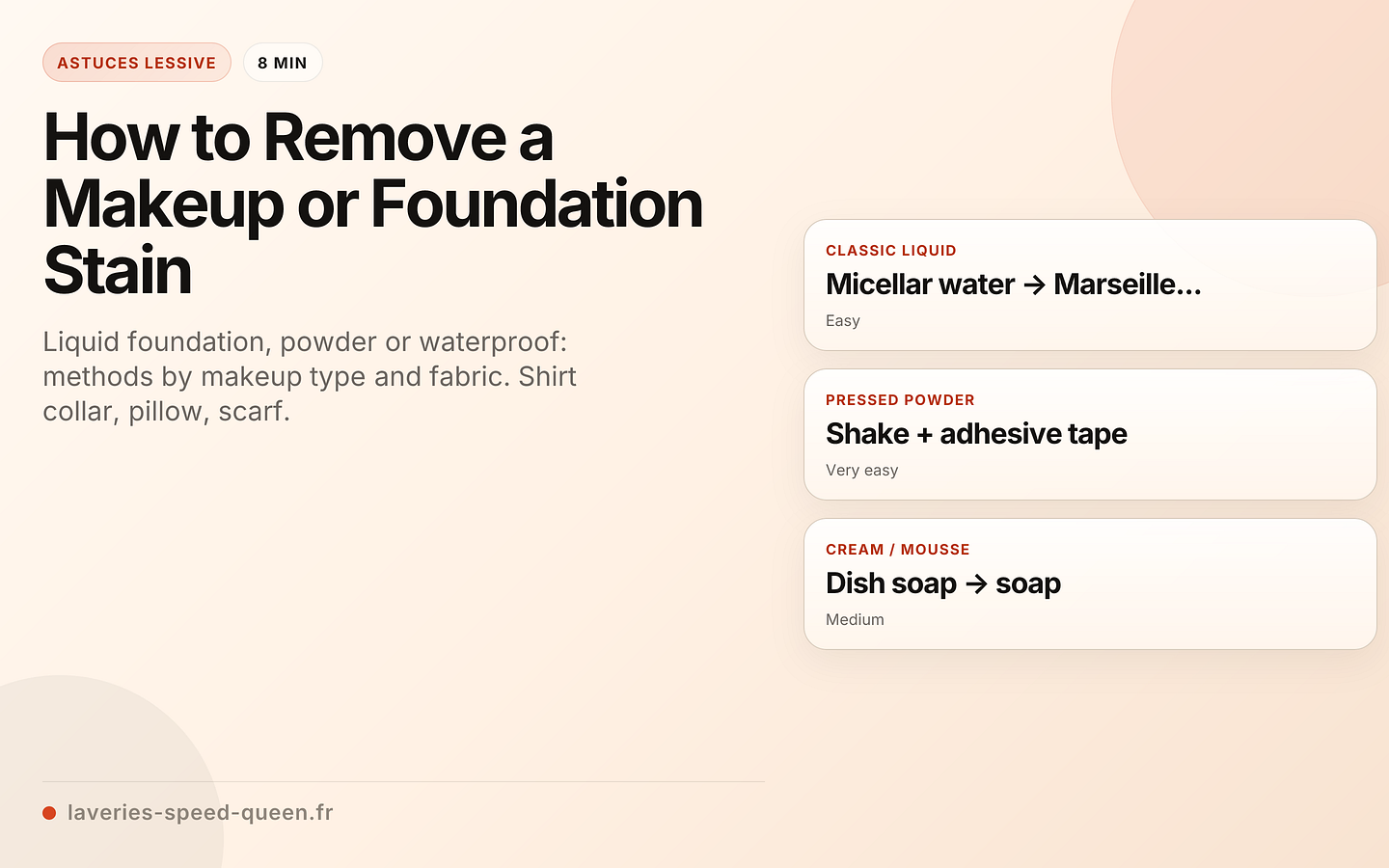 How to Remove a Makeup or Foundation Stain