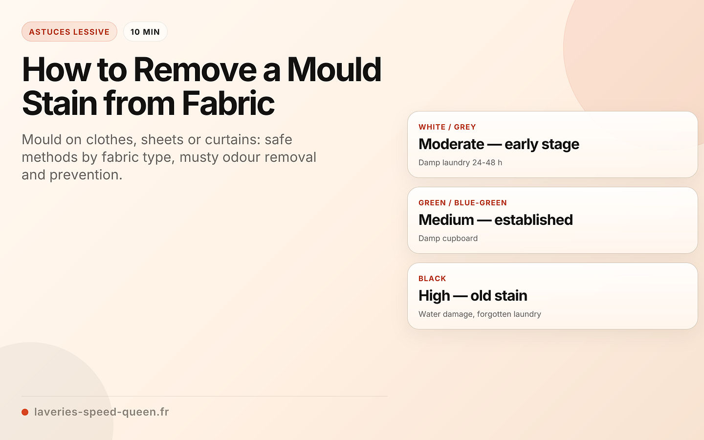 How to Remove a Mould Stain from Fabric