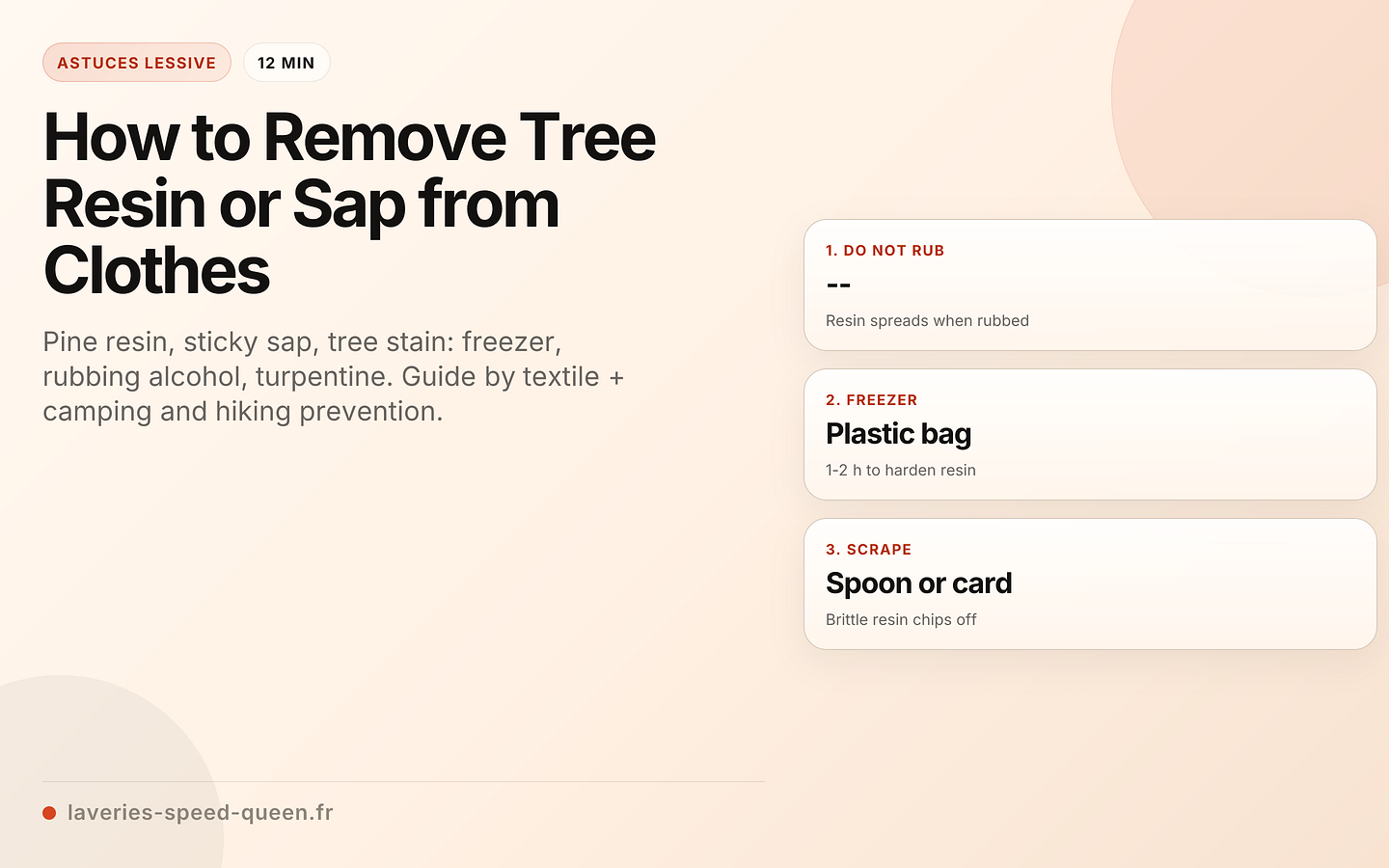 How to Remove Tree Resin or Sap from Clothes