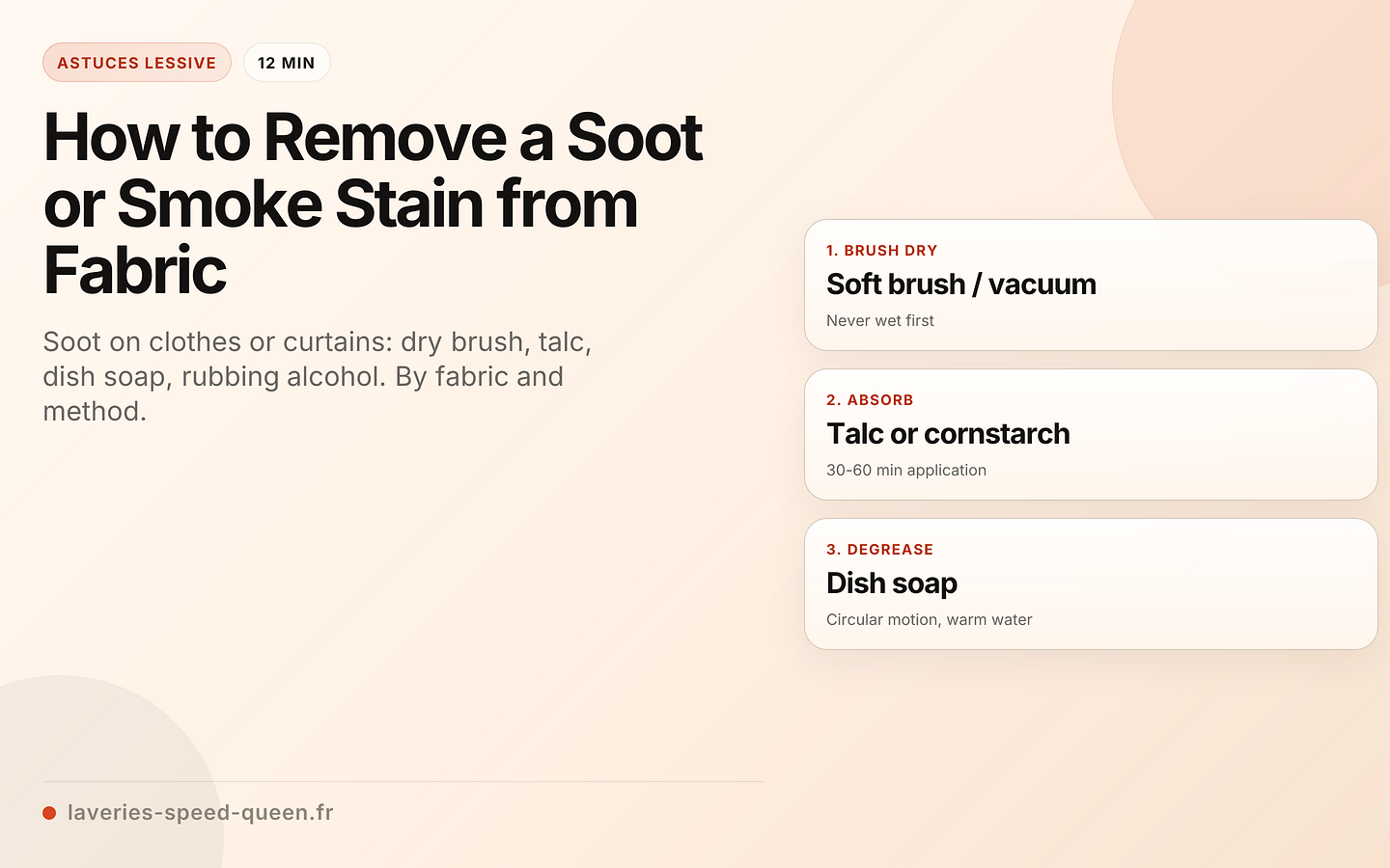 How to Remove a Soot or Smoke Stain from Fabric