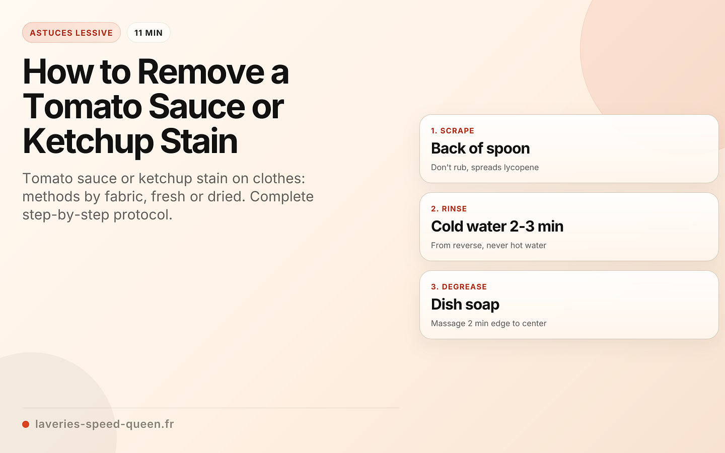 How to Remove a Tomato Sauce or Ketchup Stain