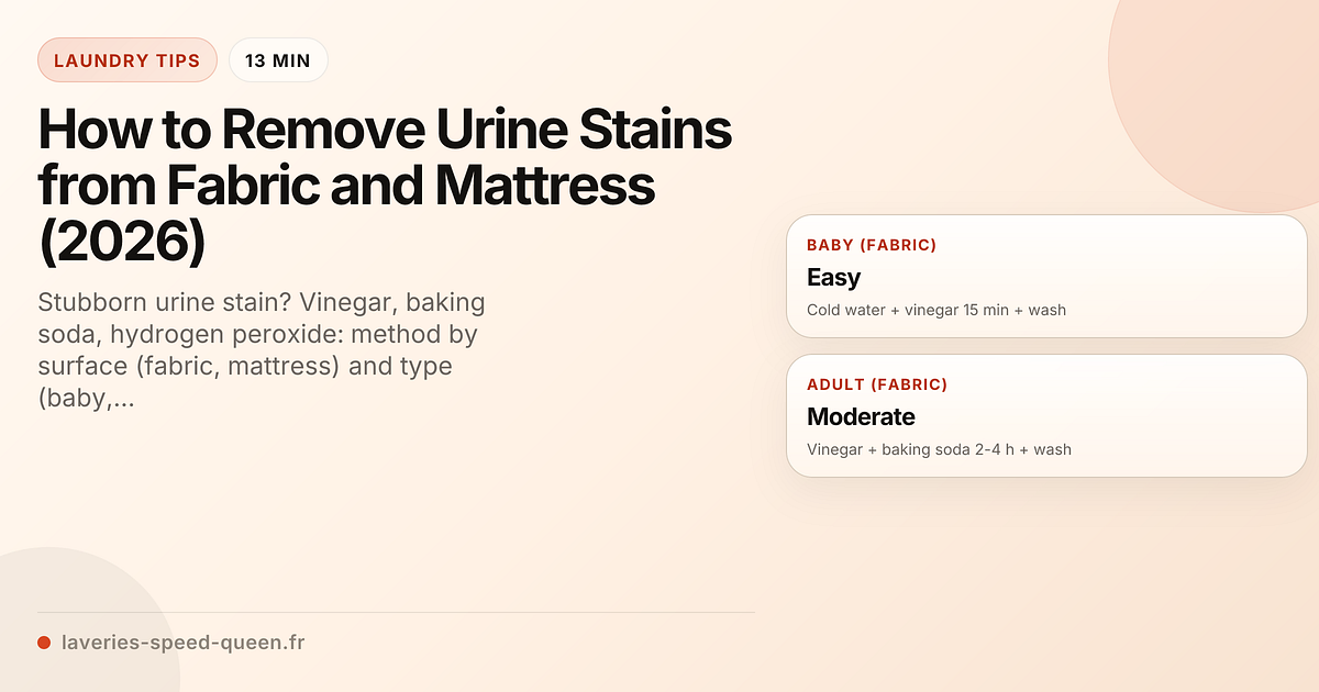 How to Remove Urine Stains from Fabric and Mattress (2026)