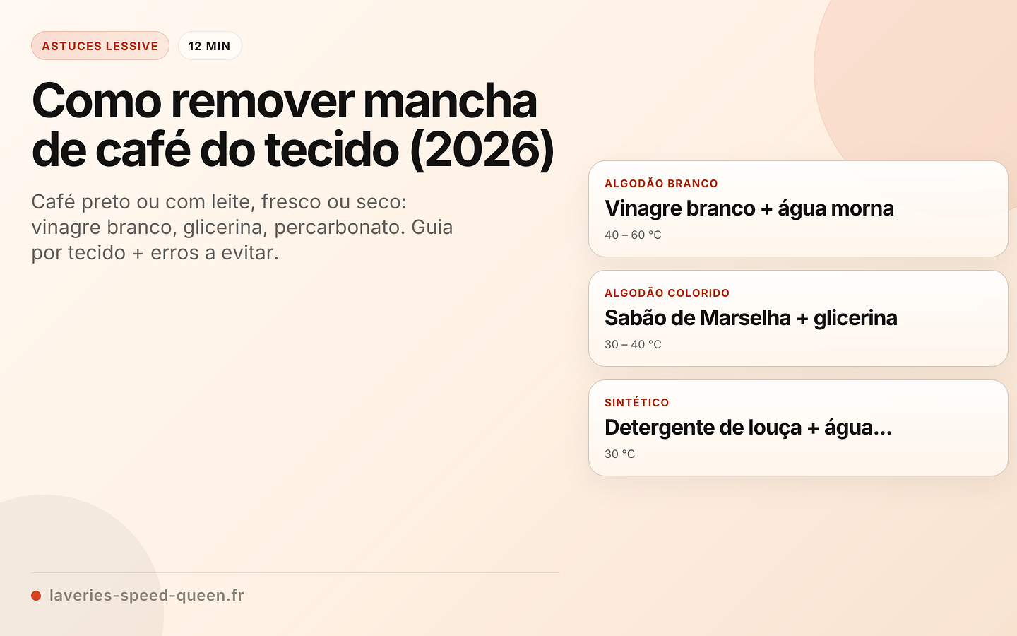 Como remover mancha de café do tecido (2026)