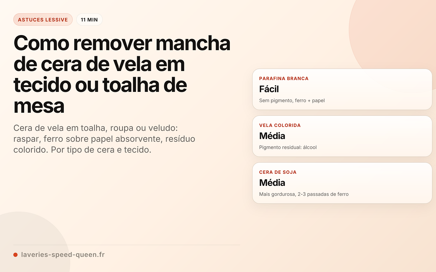 Como remover mancha de cera de vela em tecido ou toalha de mesa