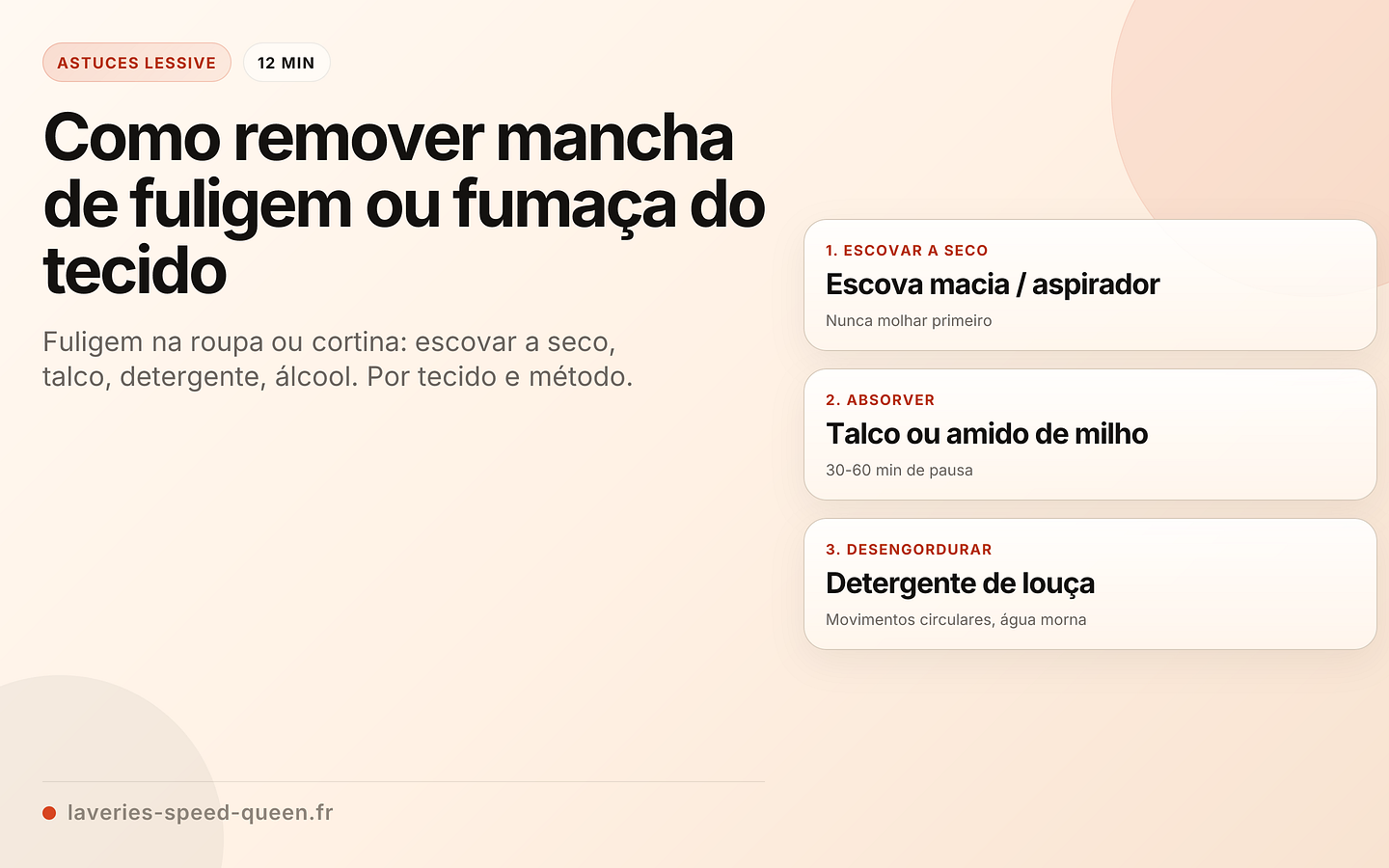 Como remover mancha de fuligem ou fumaça do tecido