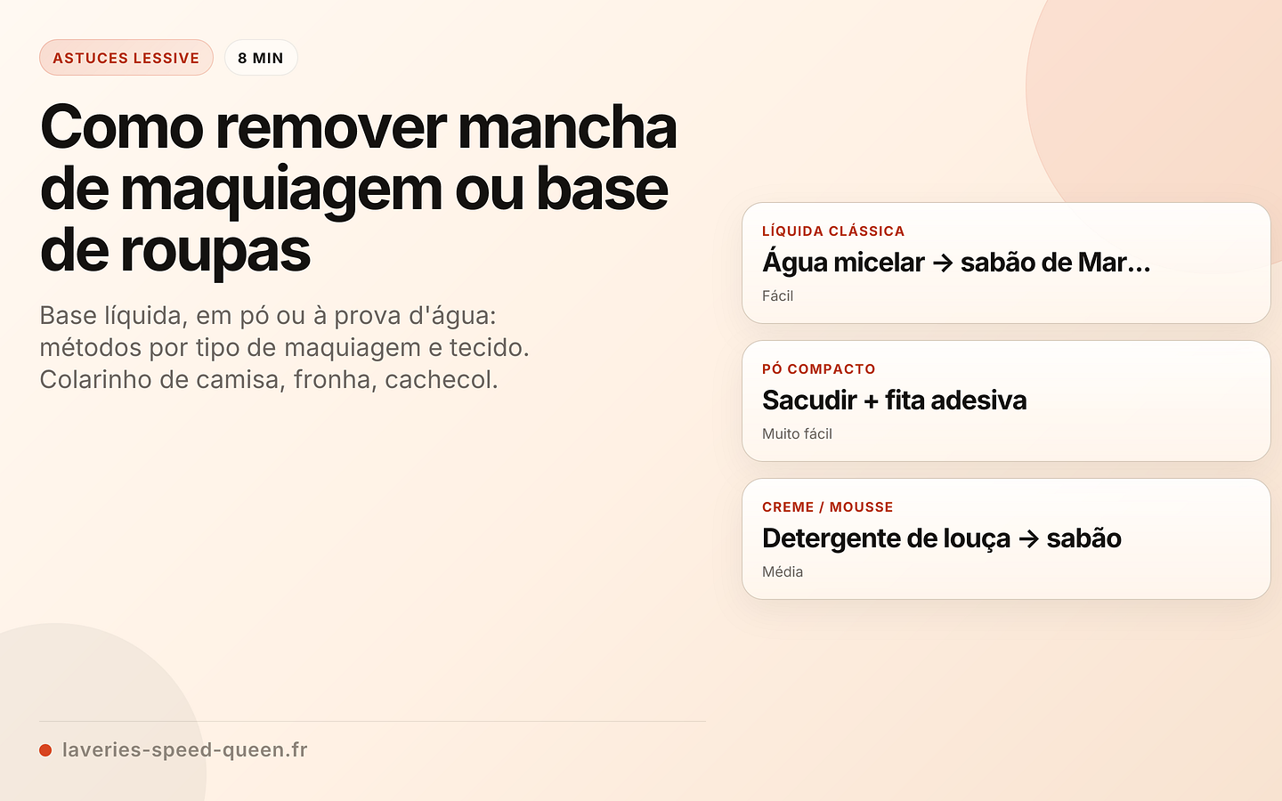 Como remover mancha de maquiagem ou base de roupas