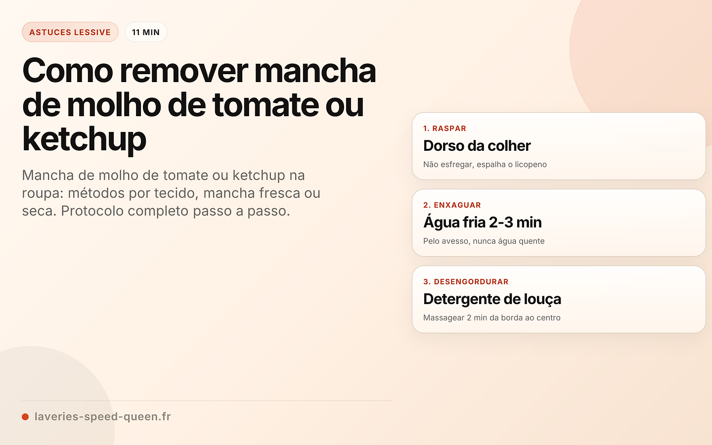 Como remover mancha de molho de tomate ou ketchup