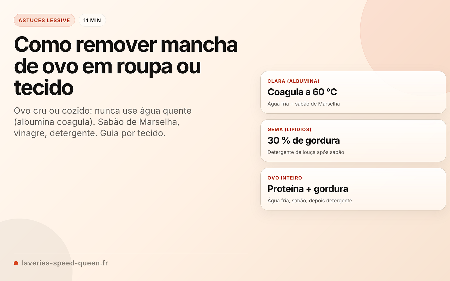 Como remover mancha de ovo em roupa ou tecido