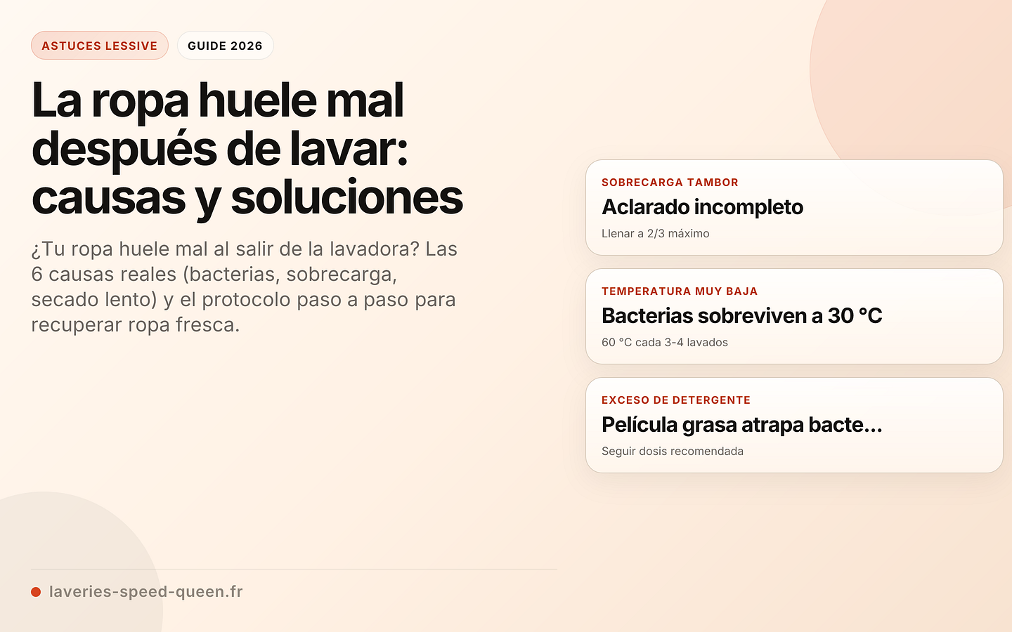 La ropa huele mal después de lavar: causas y soluciones