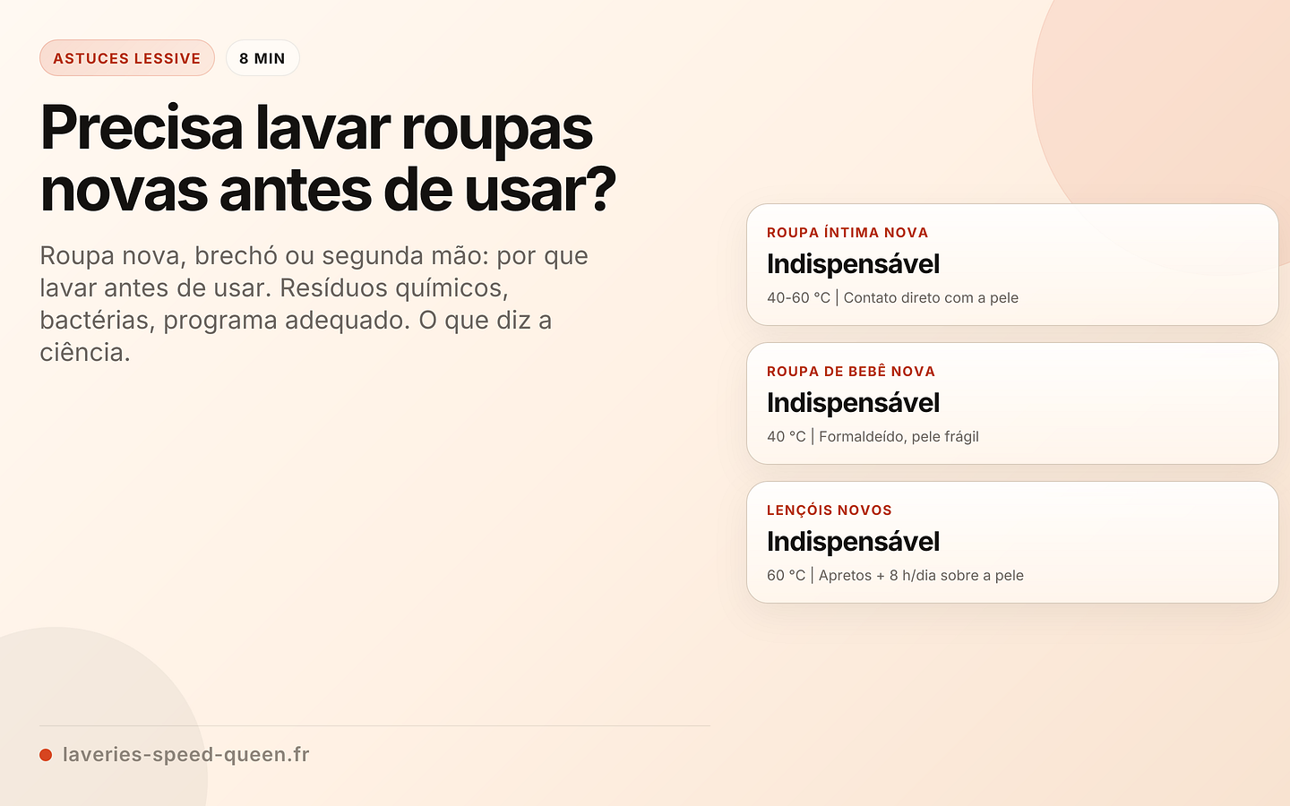 Precisa lavar roupas novas antes de usar?