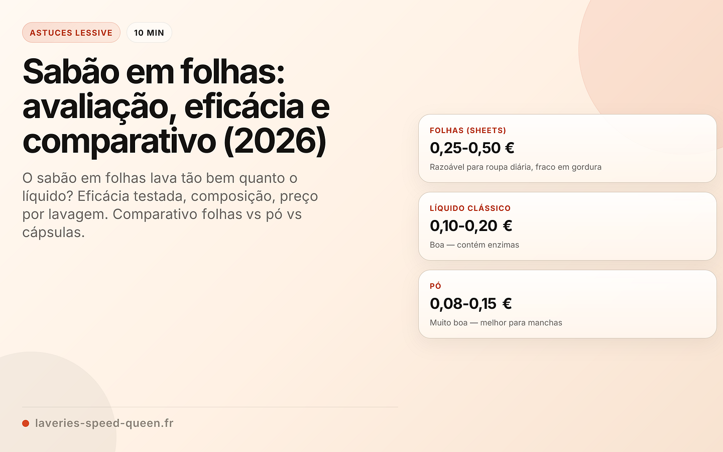 Sabão em folhas: avaliação, eficácia e comparativo (2026)