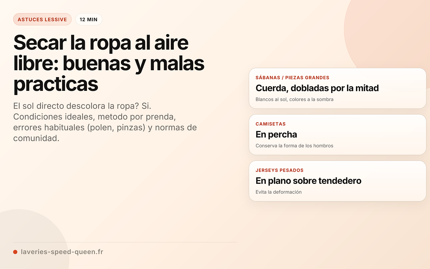 Secar la ropa al aire libre: buenas y malas practicas