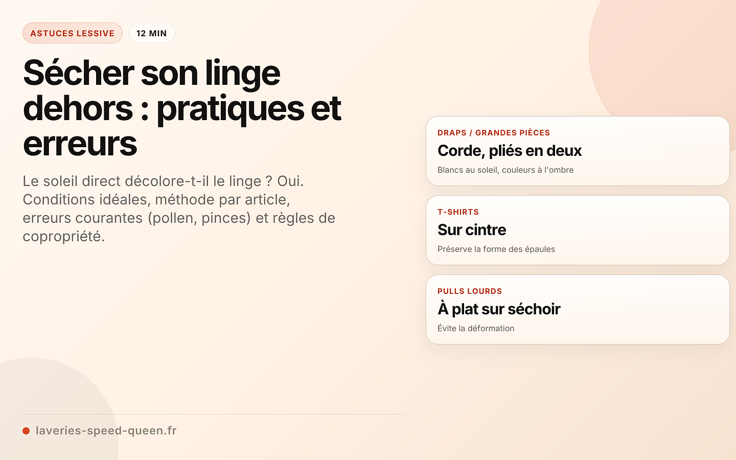 Sécher son linge dehors : pratiques et erreurs