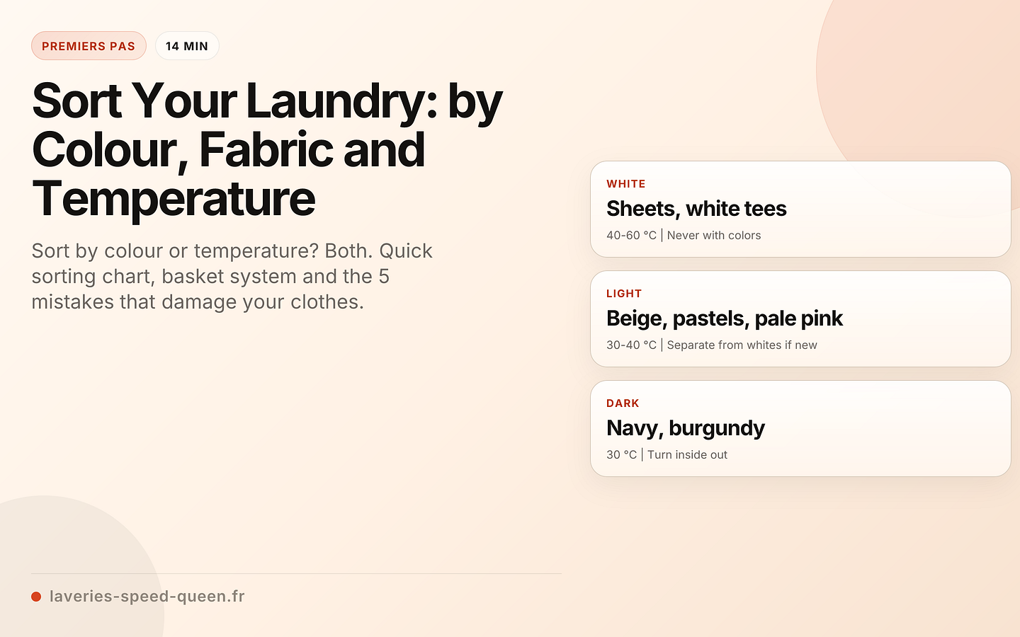 Sort Your Laundry: by Colour, Fabric and Temperature