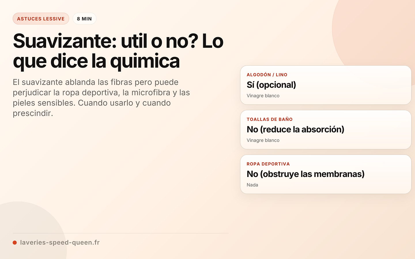 Suavizante: util o no? Lo que dice la quimica