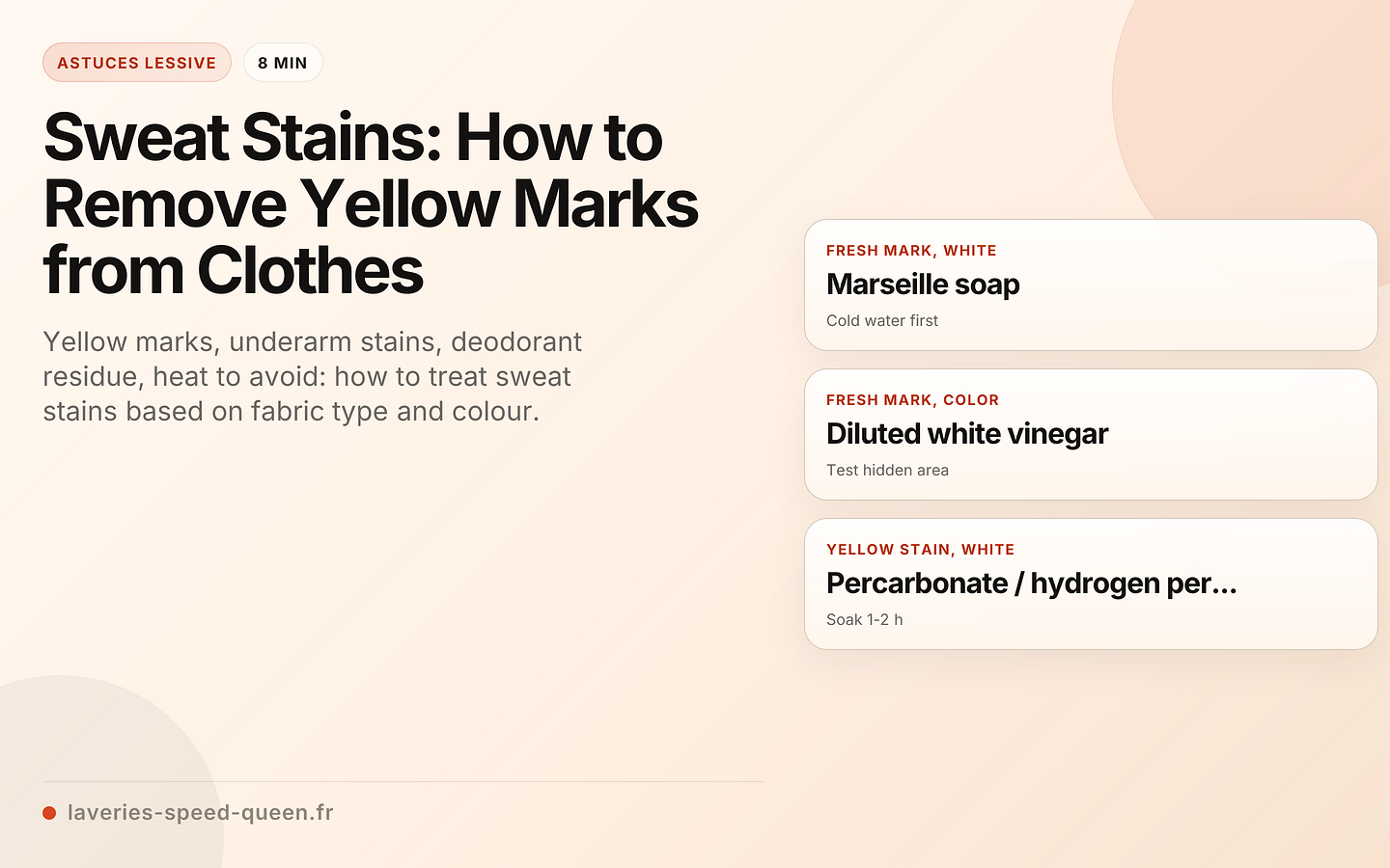Sweat Stains: How to Remove Yellow Marks from Clothes