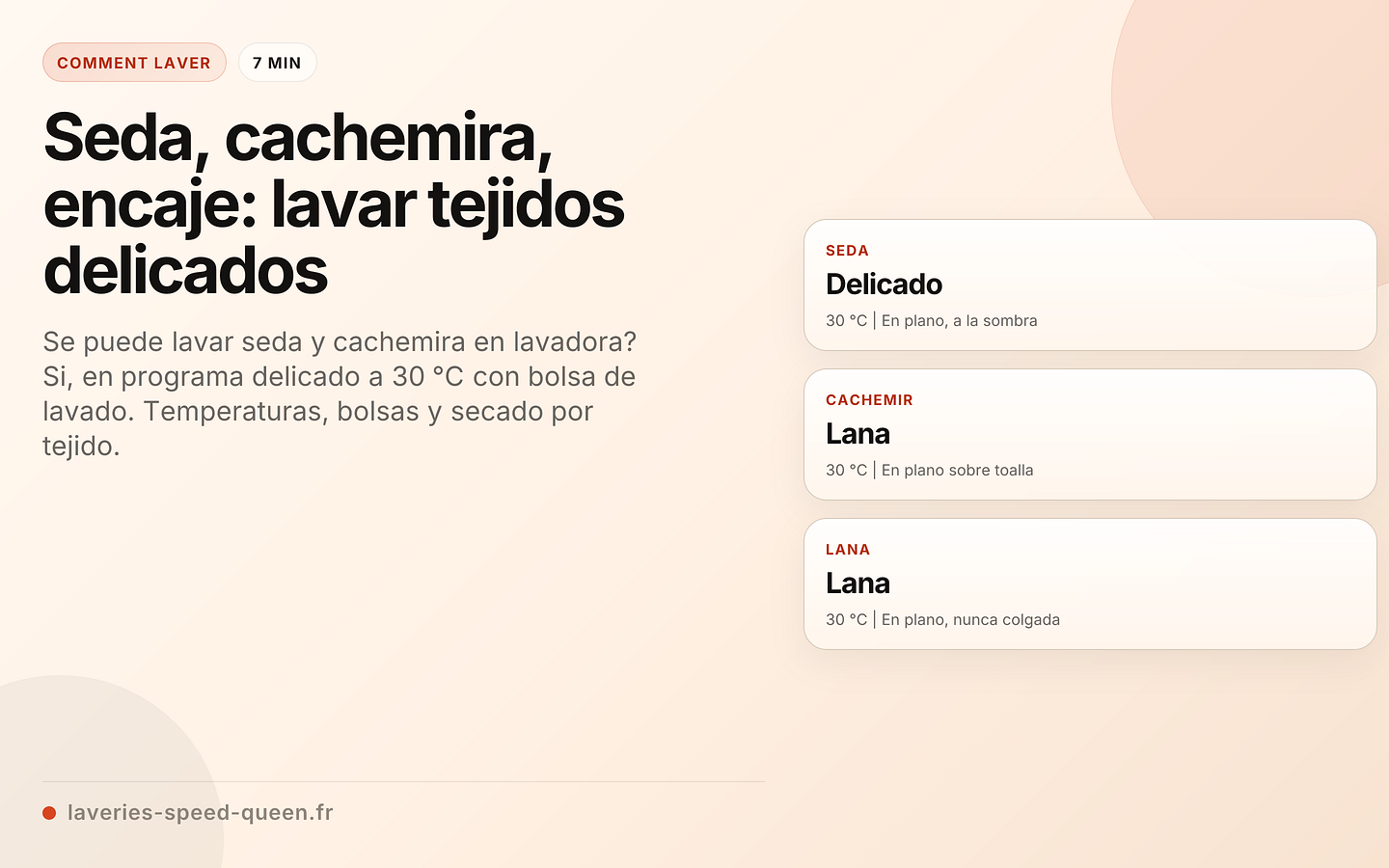 Seda, cachemira, encaje: lavar tejidos delicados