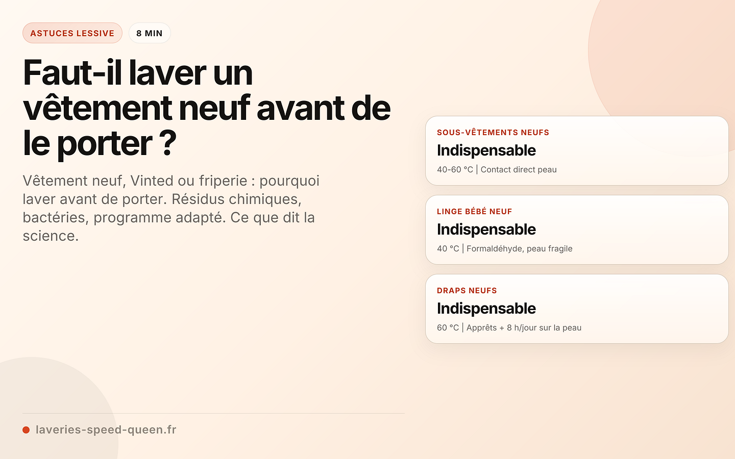 Faut-il laver un vêtement neuf avant de le porter ?