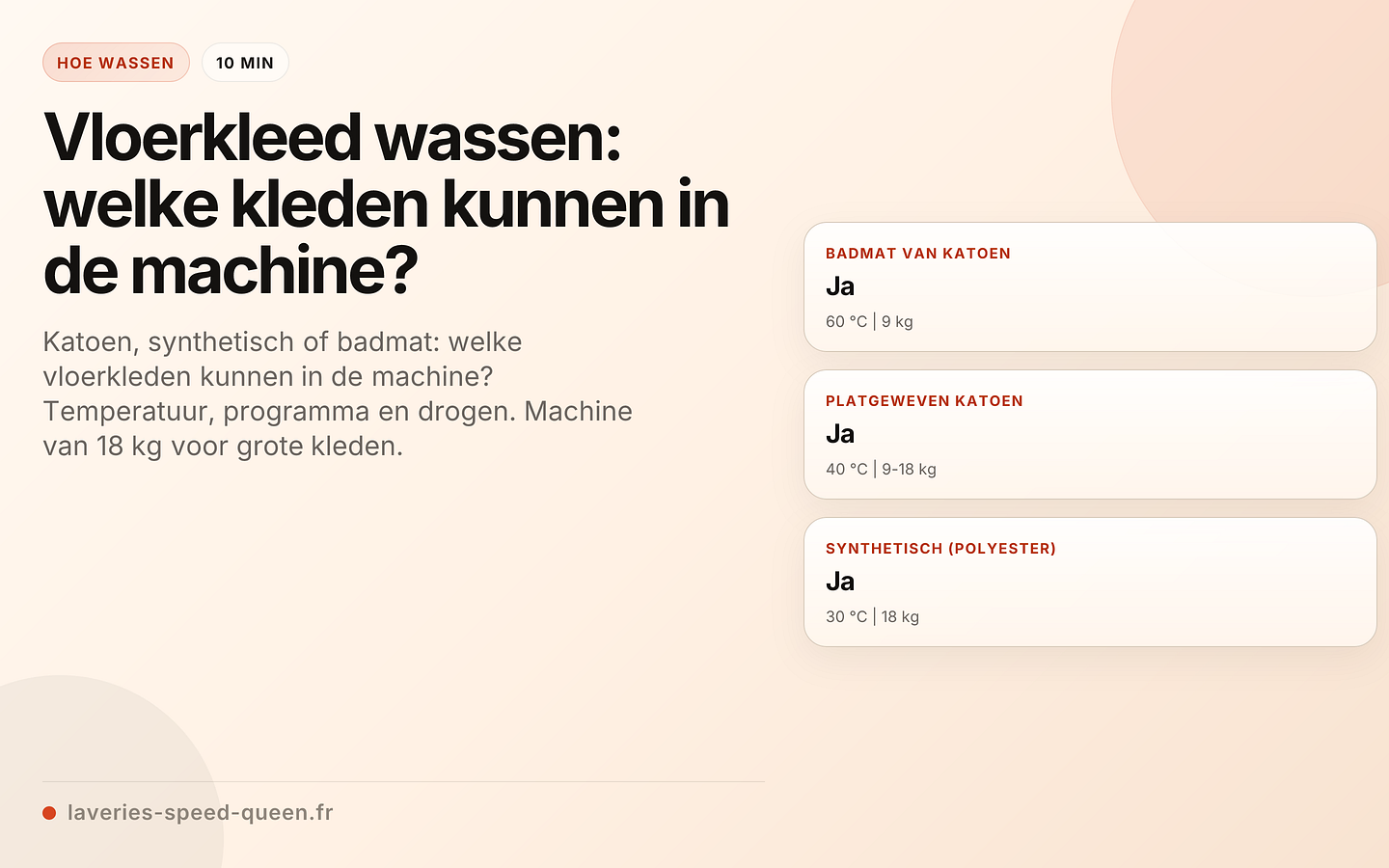 Vloerkleed wassen: welke kleden kunnen in de machine?